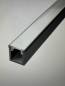 Preview: SLIM Aluprofil silber mit Abdeckung opal