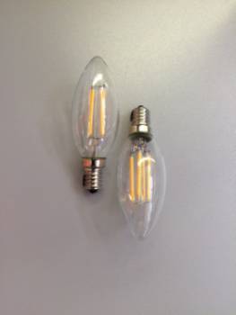 Led Fadenkerze E 14, 4 Watt,klar, warm weiß,  3316