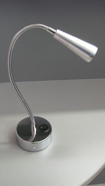 Wandleuchte, 3 W warm weiß mit Schwanenhals, 1667