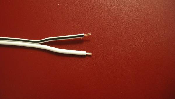 Kabel 2 x 0,75 weiß-weißschwarz,2774