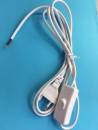 Kabel 2 x 0,75 mit Ein-Ausschalter, Weiß,2988